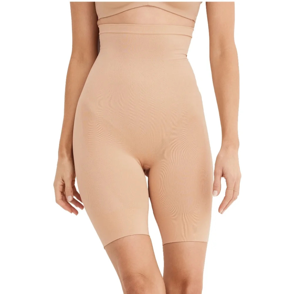 Jockey Women's Size 3XL Core Body Smoothing High-Waist Full-Thigh Short Tan